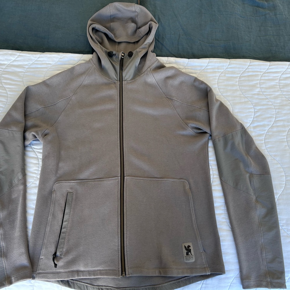 Chrome Gray Hoodie with front and back kangaroo pockets
